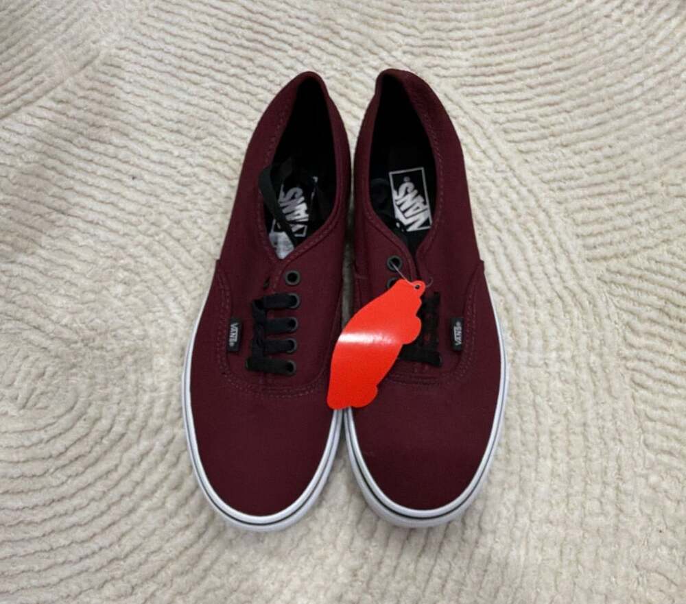 Vans Authentic Size 9.0 Port Royale Black Canvas Skate Shoes